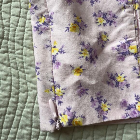 Zara Floral Bustier Corset Top Pink Spaghetti Strap Cropped Size XS - Picture 8 of 10